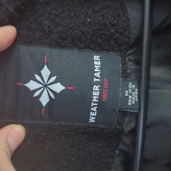 Weather Tamer Black Faux Leather Warm Jacket Size Medium - Picture 5 of 6